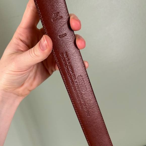 Coach Black Leather Belt with Gold Buckle - Picture 3 of 5